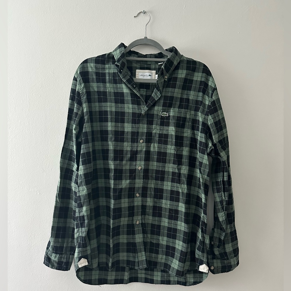 Lacoste men’s button down light flannel